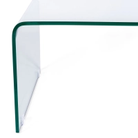 Coffee Ice salontafel : 12 mm transparant gehard glas