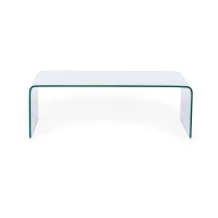 Table basse Coffee Ice : verre trempé transparent de 12 mm