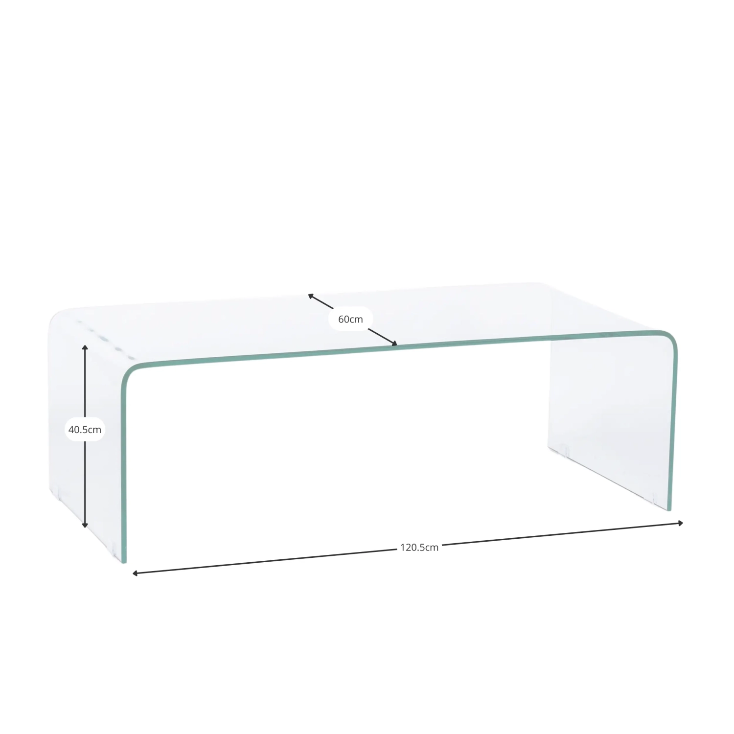 Coffee Ice Coffee Table : 12 mm transparent tempered glass