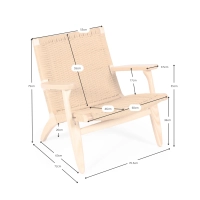 Catani CH25 armchair | Scandinavian design in ash and natural rope