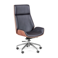 Silla de oficina nórdica - Sillas de oficina de cuero - Mobiliario de diseño