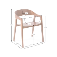 Sedia nordica in rovere con braccioli Soho | Design minimalista scandinavo