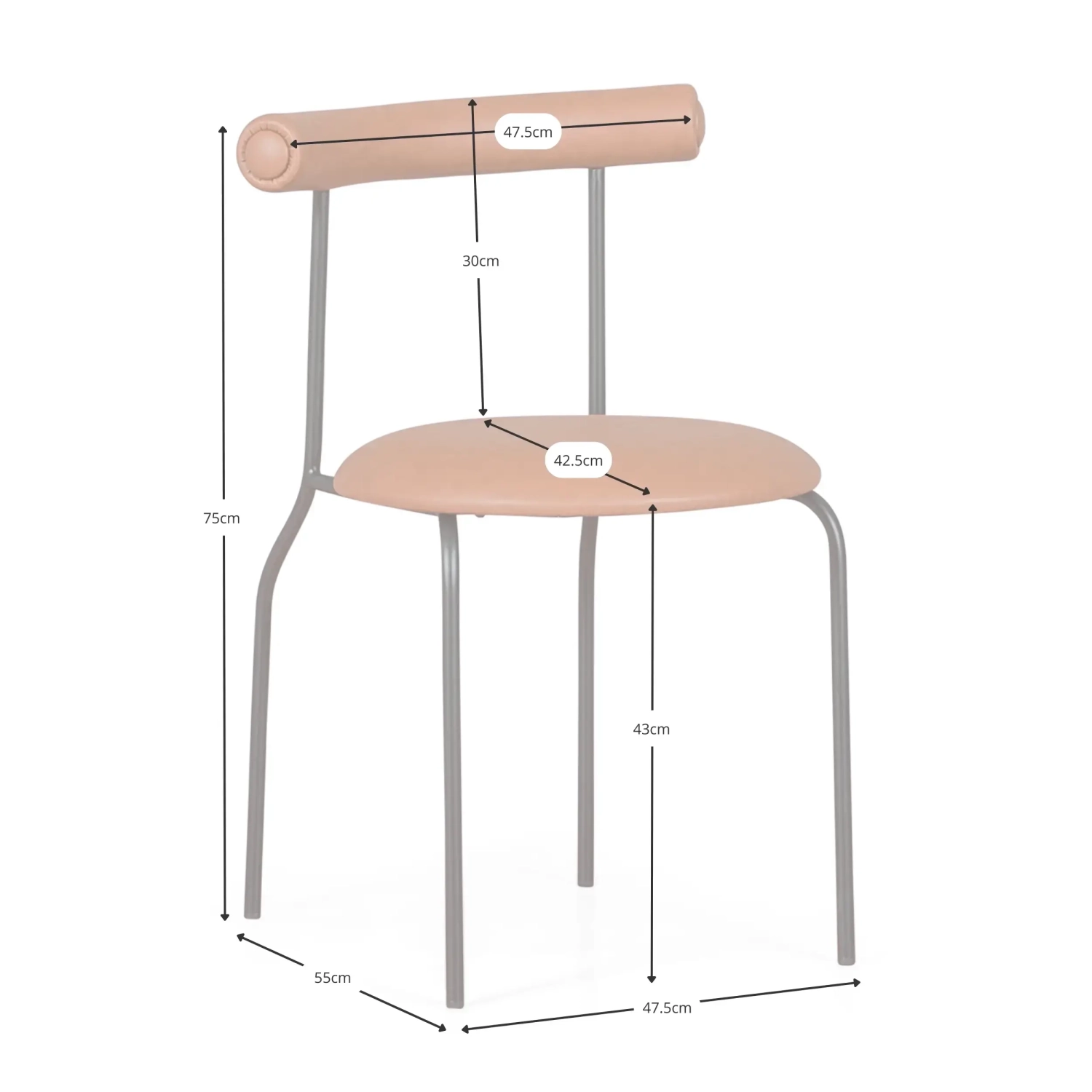 Chaise industrielle Elbow - Chaises rembourrées - Meubles Concept