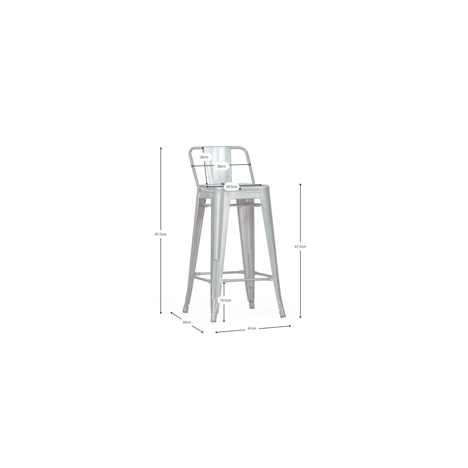 Réplique Tabouret Tolix 66 cm - Meubles Concept