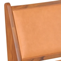 Sillón Lounge Compass tapizado en madera y piel - Mueble Design