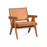 Loungestoel Compass - Retro-vintage in Italiaans leder - - - Poef! Mobelarium