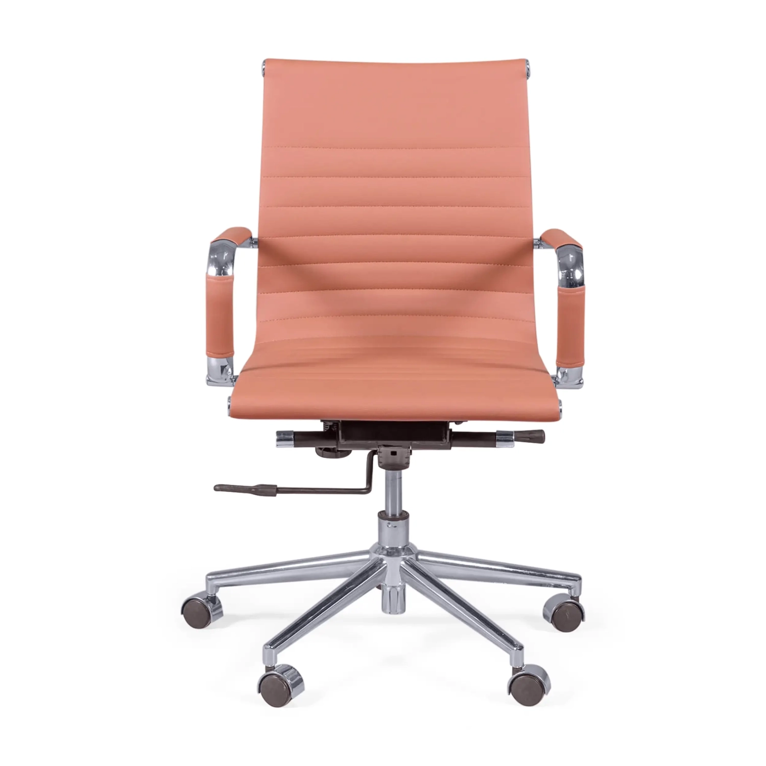 Silla de oficina Task respaldo bajo | Diseño moderno en polipiel y acero cromado