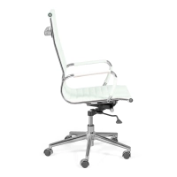 Kontorsstol med högt ryggstöd | Ergonomi och modern design i läderimitation