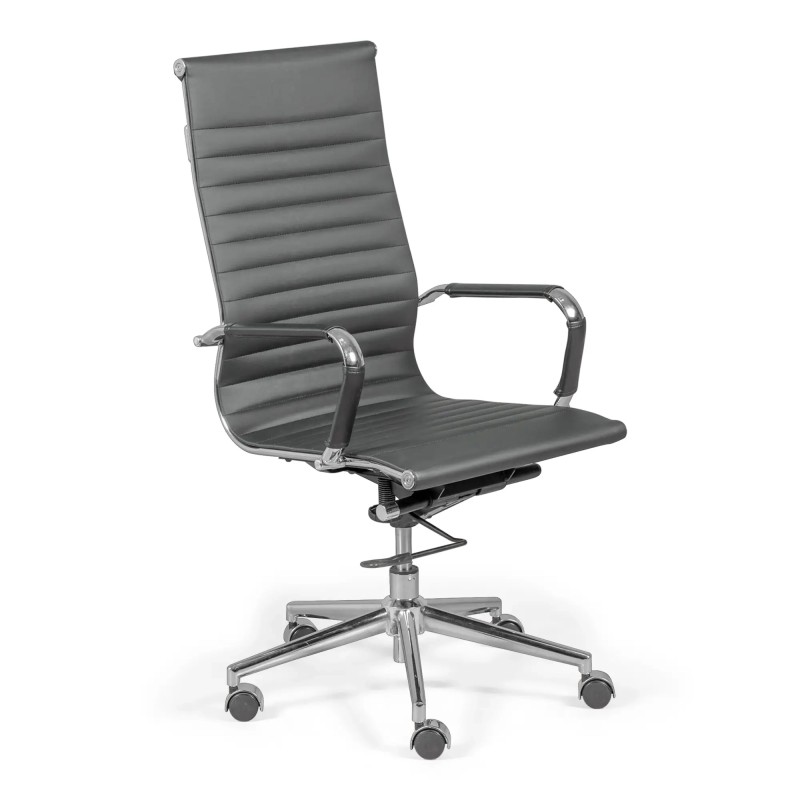 Chaise de bureau avec dossier haut | Ergonomie et design moderne en simili cuir
