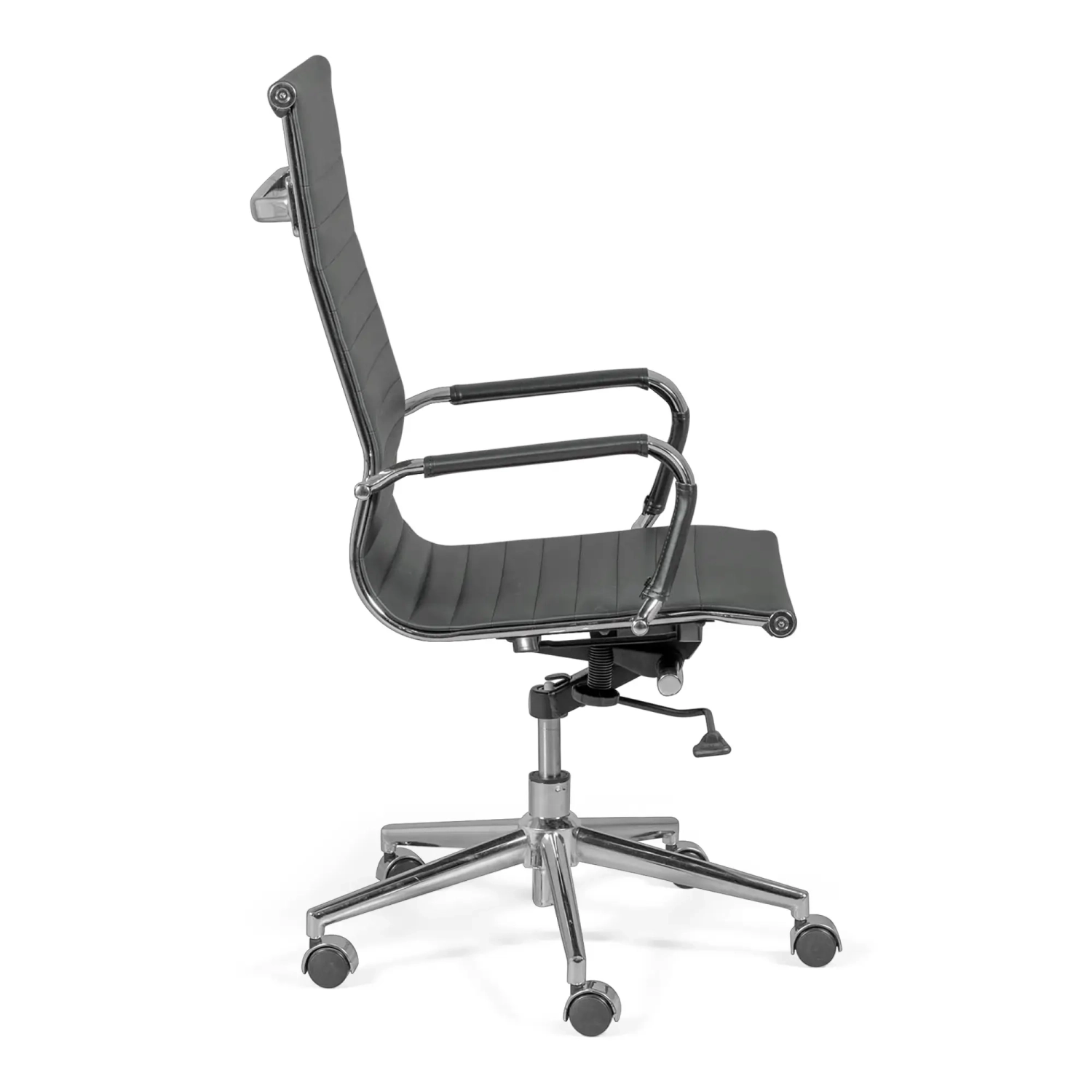 Cadeira de escritório de trabalho com encosto alto | Ergonomia e design moderno em imitação de pele