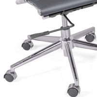 Krzesło biurowe z wysokim oparciem | Ergonomia i nowoczesny design z imitacji skóry