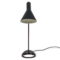 Candeeiro de mesa Jhon: design inspirado em Arne Jacobsen em aço