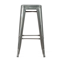 Stolička průmyslový Bistro 76 cm | Světlá ocel stohovatelná