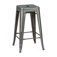 Hocker industriell Bistro 66 cm | Stahl stapelbar glänzend oder matt