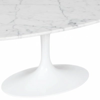 Oválný stůl Tulip 199 cm Carrara Marble | Saarinen Design pro luxusní jídelny