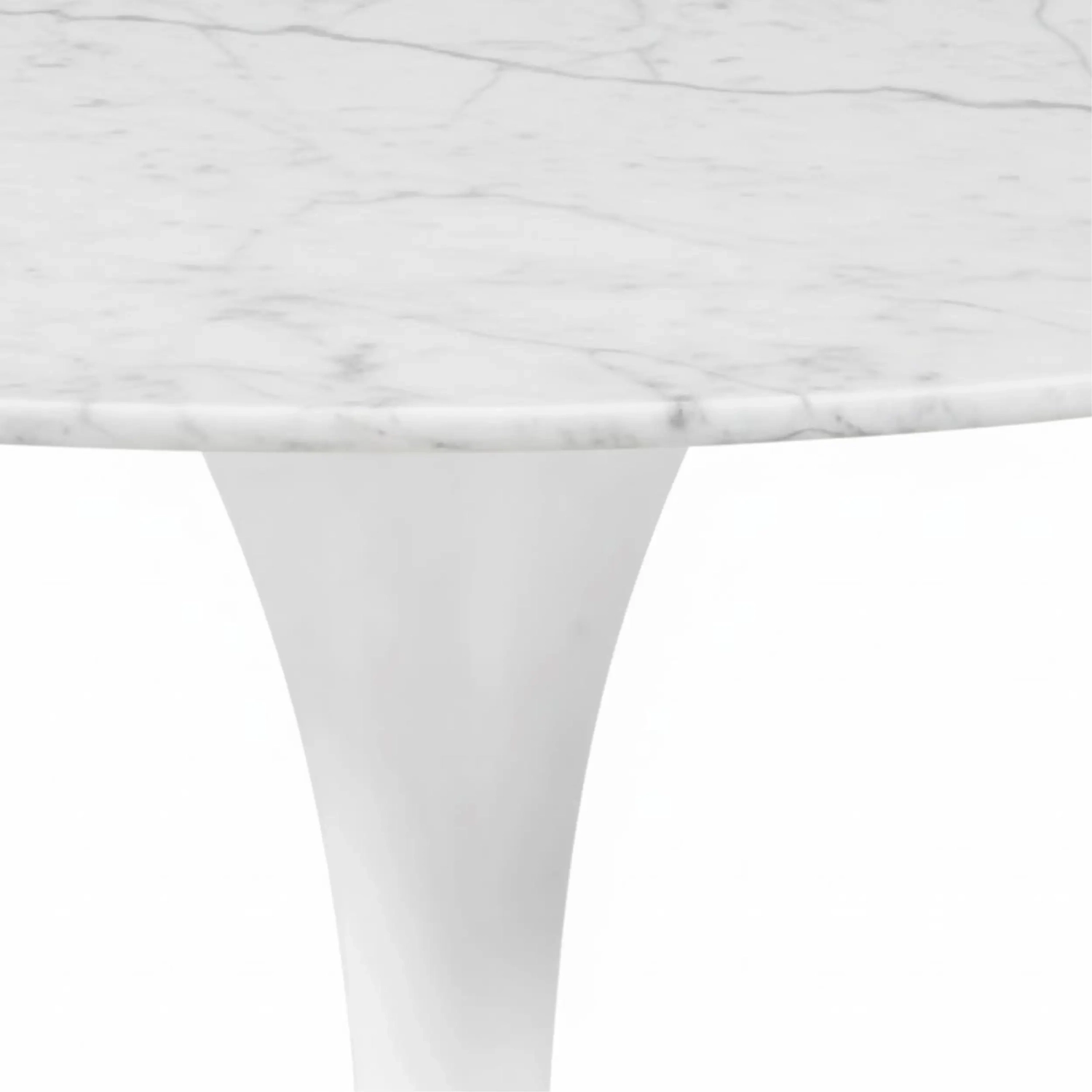 Mesa oval Tulip 199 cm Mármore de Carrara | Design Saarinen para salas de jantar de luxo