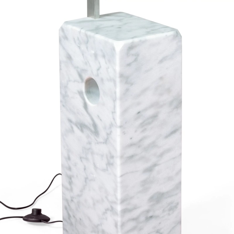 Manhattan kroonluchter in staal en Carrara marmer | Moderne designverlichting