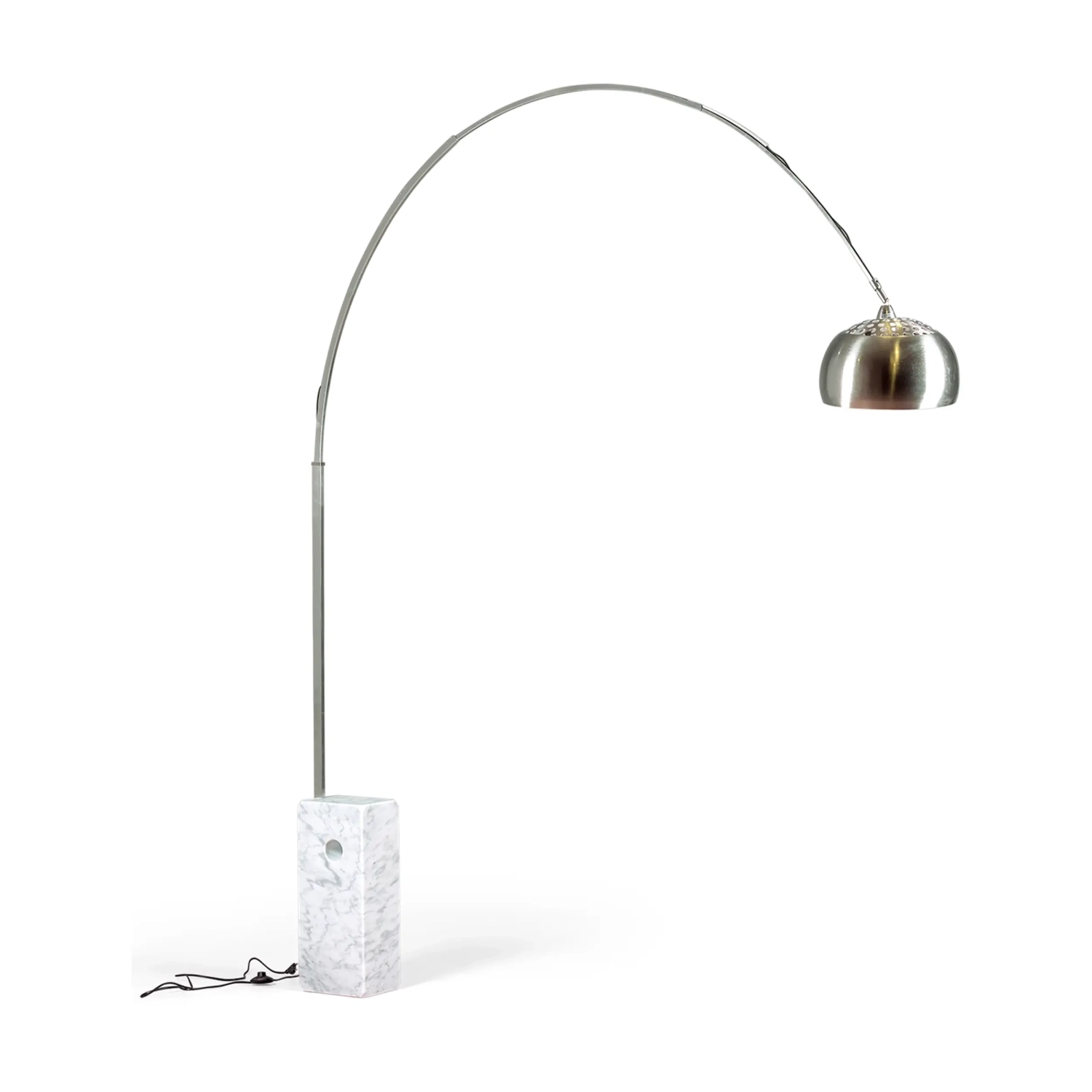 Lampadario Manhattan in acciaio e marmo di Carrara | Illuminazione moderna di design
