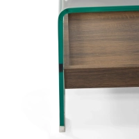Mesa de centro Pot : Vidro temperado com gaveta de madeira