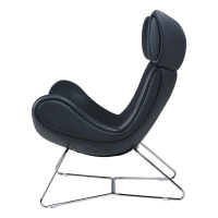 Sedia Emola in pelle italiana: poltrona moderna dal design pregiato