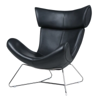 Sedia Emola in pelle italiana: poltrona moderna dal design pregiato