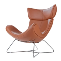 Sedia Emola in pelle italiana: poltrona moderna dal design pregiato