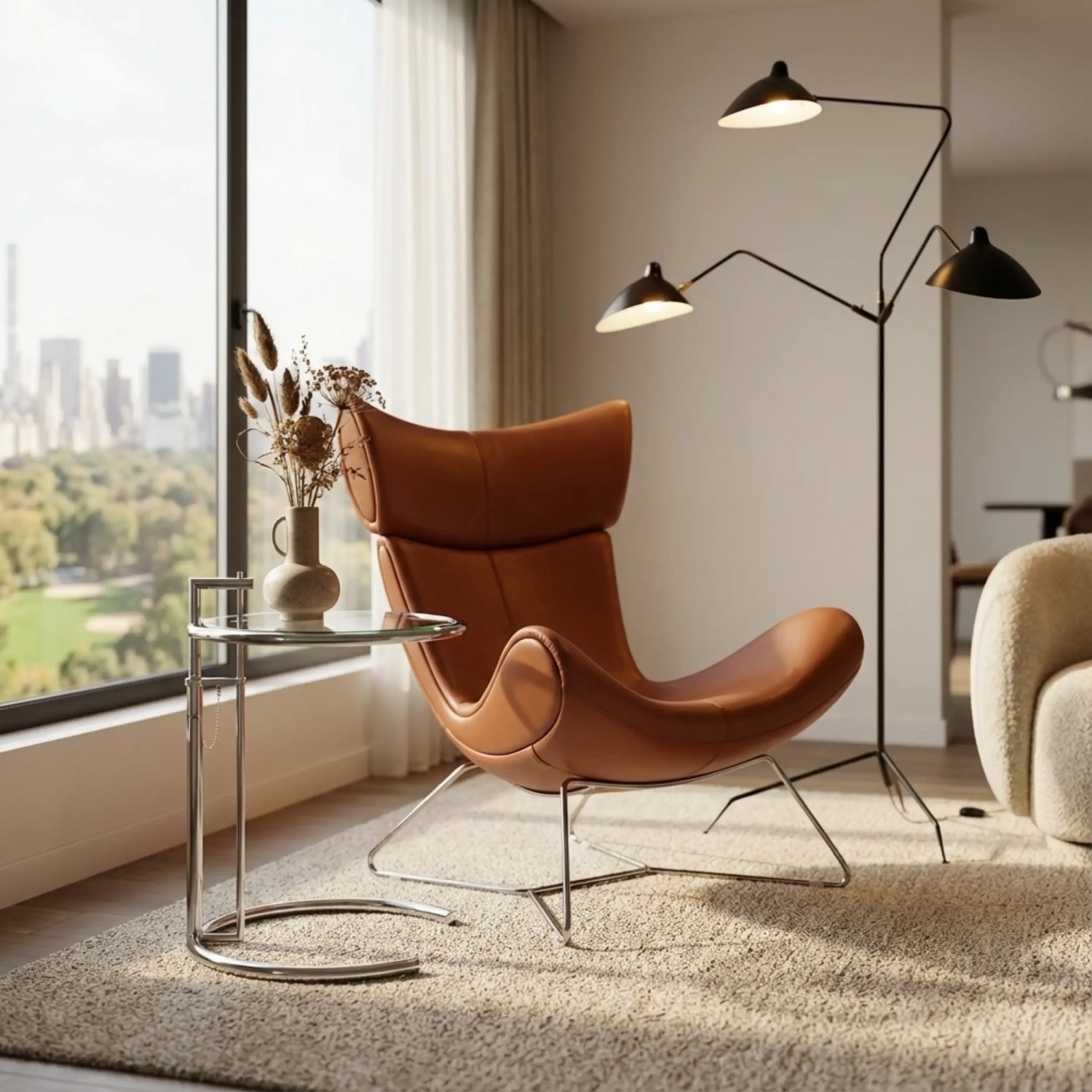 Lamp Mouille 3 Hoofden | Vloerlamp ontwerp Serge Mouille