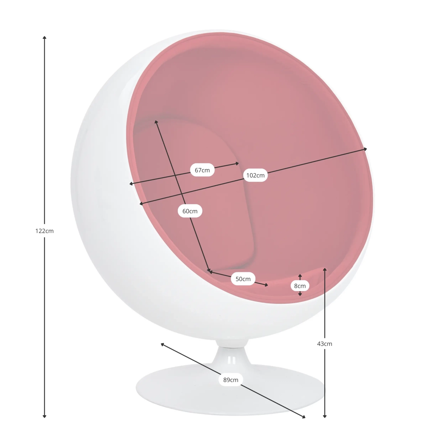 Replika Krzesła Ball Kaszmir - Nowoczesne Fotele - Designerskie Meble