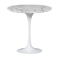 Inspiration Side Table Tulip Side Carrara Marble Ø50 cm | Mueble Design