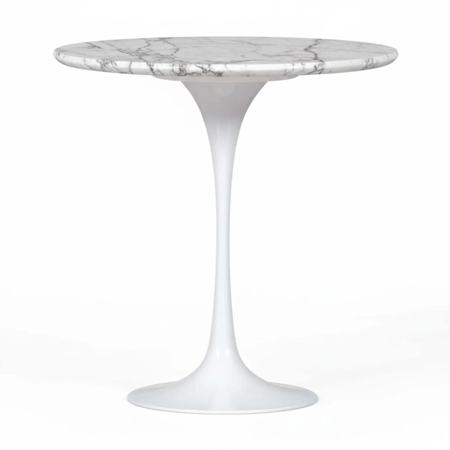Inspiration Side Table Tulip Side Carrara Marble Ø50 cm | Mueble Design
