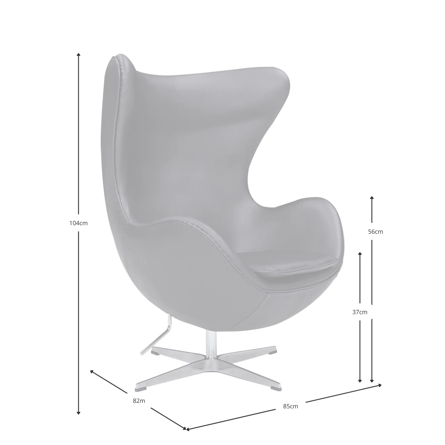 Inspiração da cadeira Egg - Poltrona moderna premium - Móveis de design