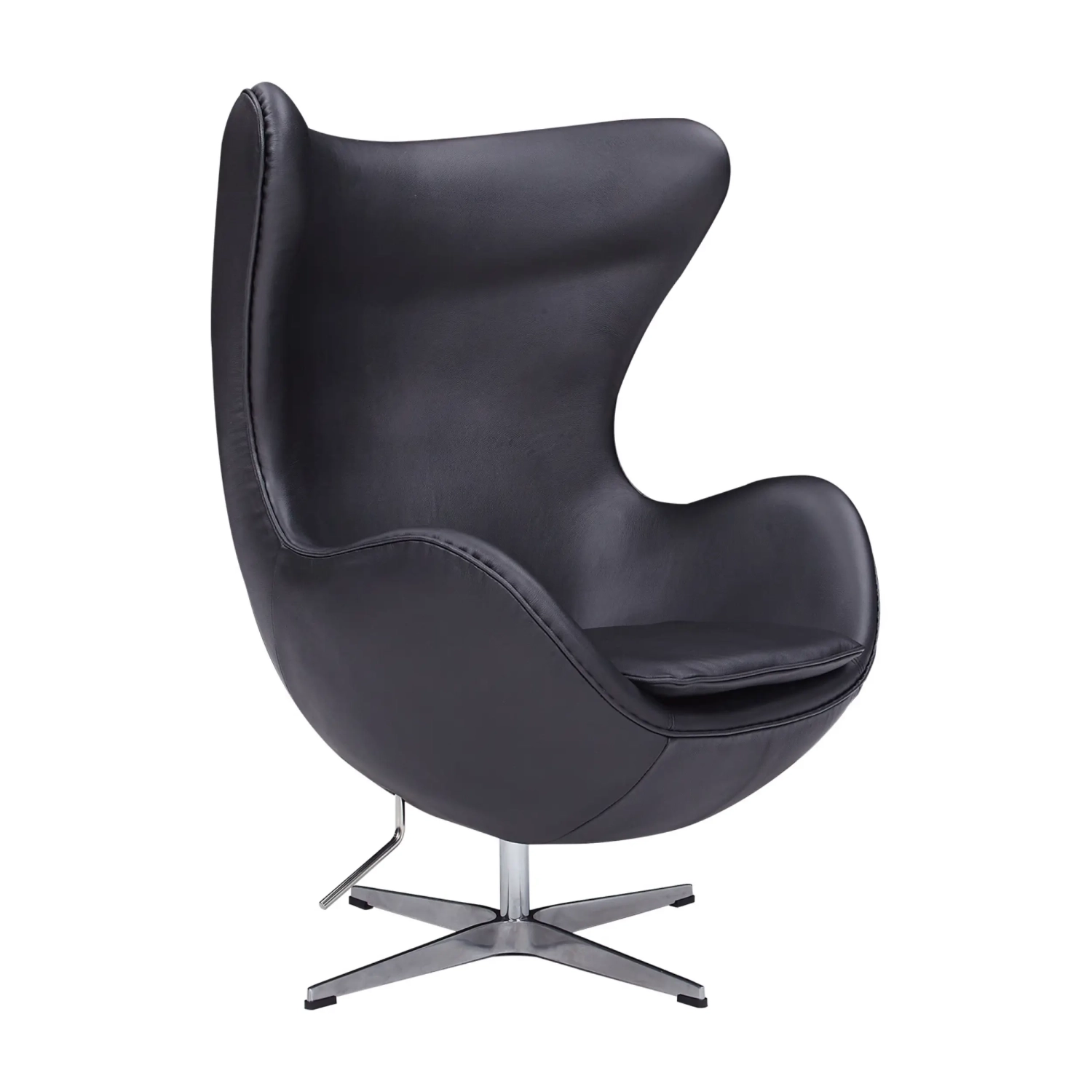 Ispirazione di Egg Chair di Pelle - Poltrona da Disegno Premium - Mobilie Design