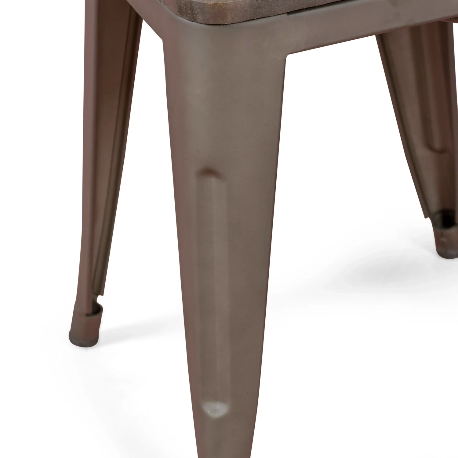 Wood Seat Stool Low Bistro Antique - Industrial stools and chairs