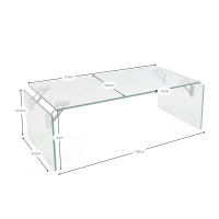 Table basse en verre trempé | Dresden