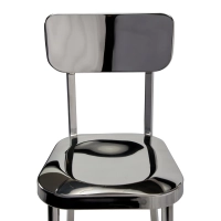 Sgabello acciaio inox cromato alto - Delawere
