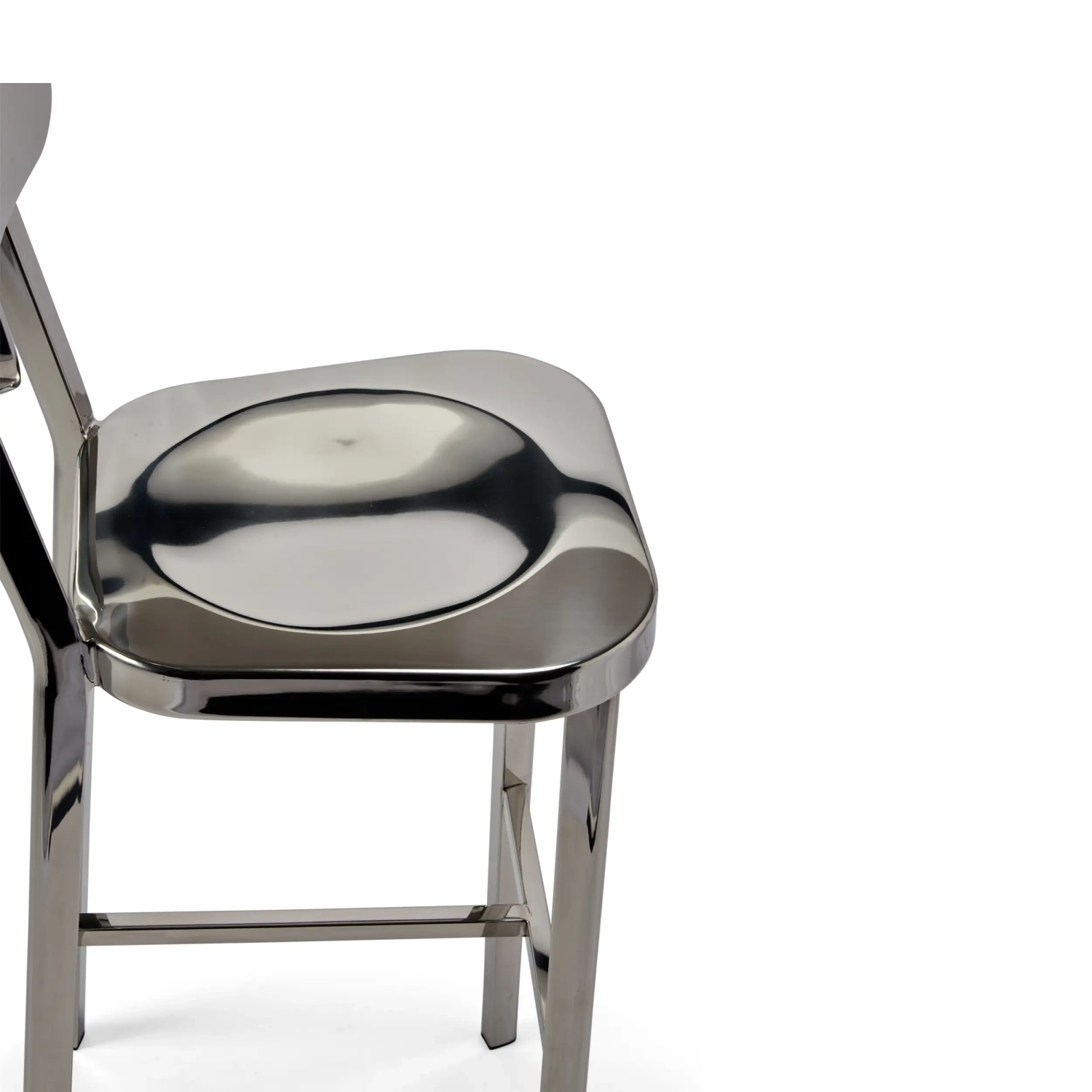 Tabouret acier inoxydable chromé haut - Delawere