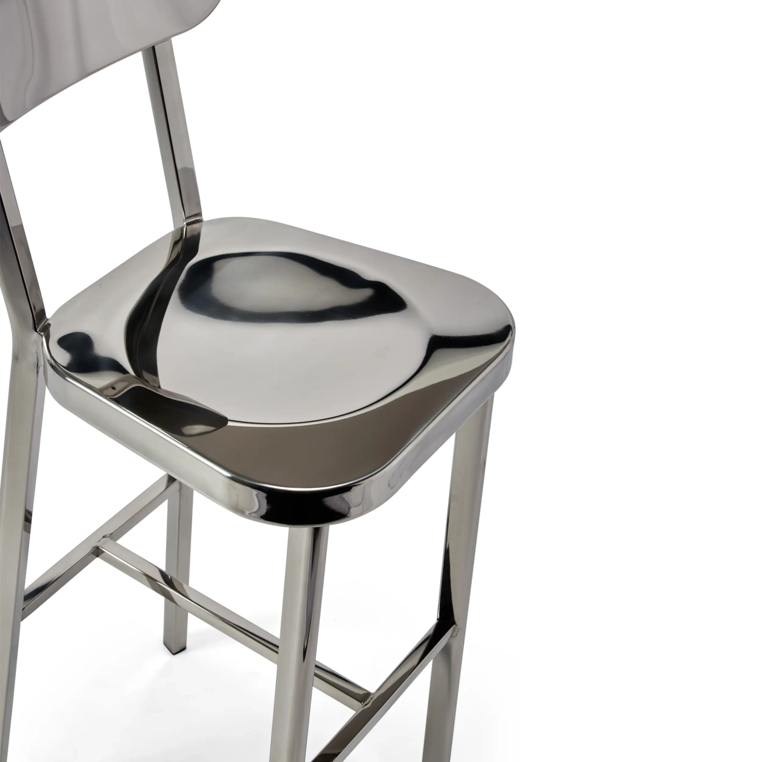 Tabouret acier inoxydable chromé haut - Delawere