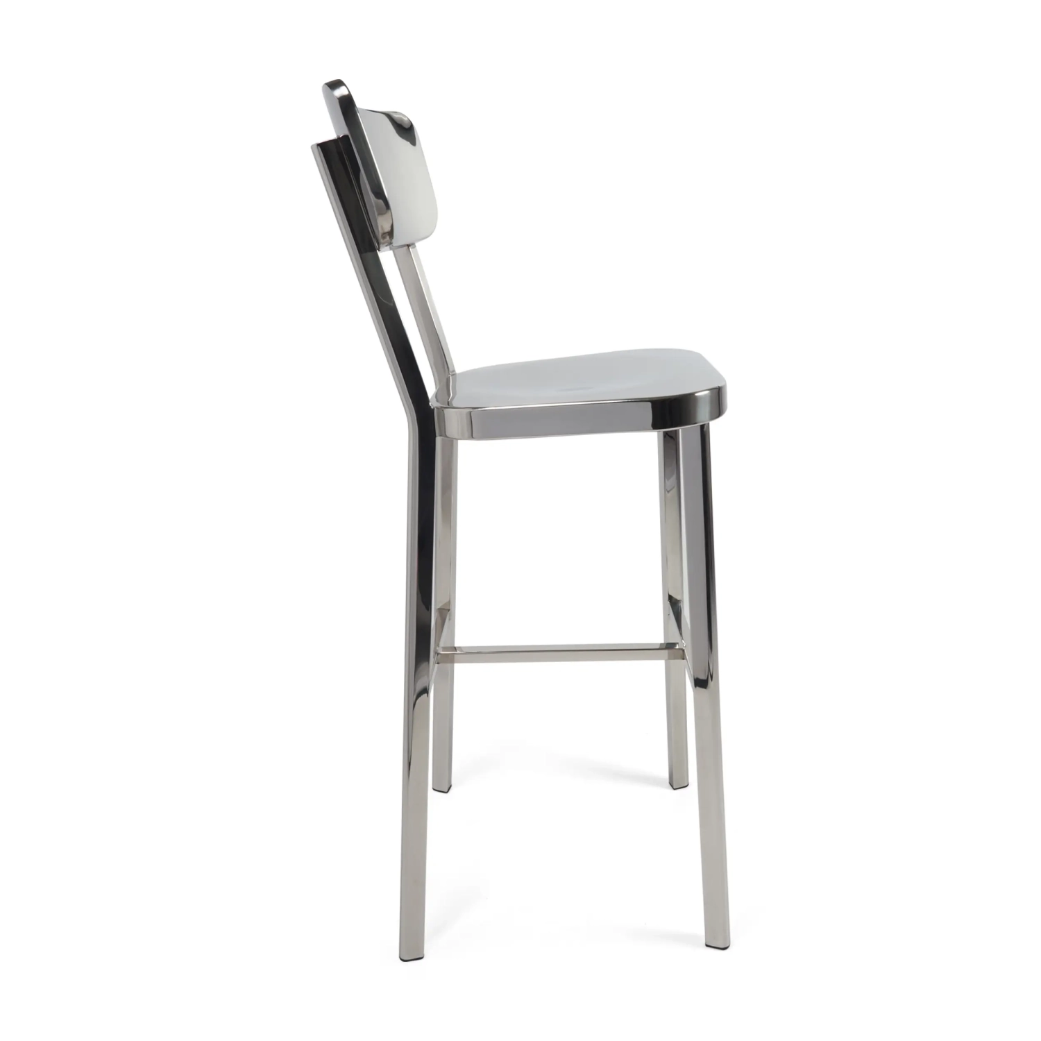 Stołek stal nierdzewna chromowana wysoko - Delawere