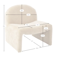 Gestoffeerde design fauteuil Basel, minimalistische en comfortabele stijl