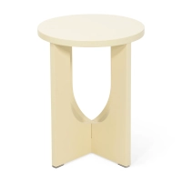 Flop Beistelltisch aus Holz | Rund Lackiert Design 40 cm