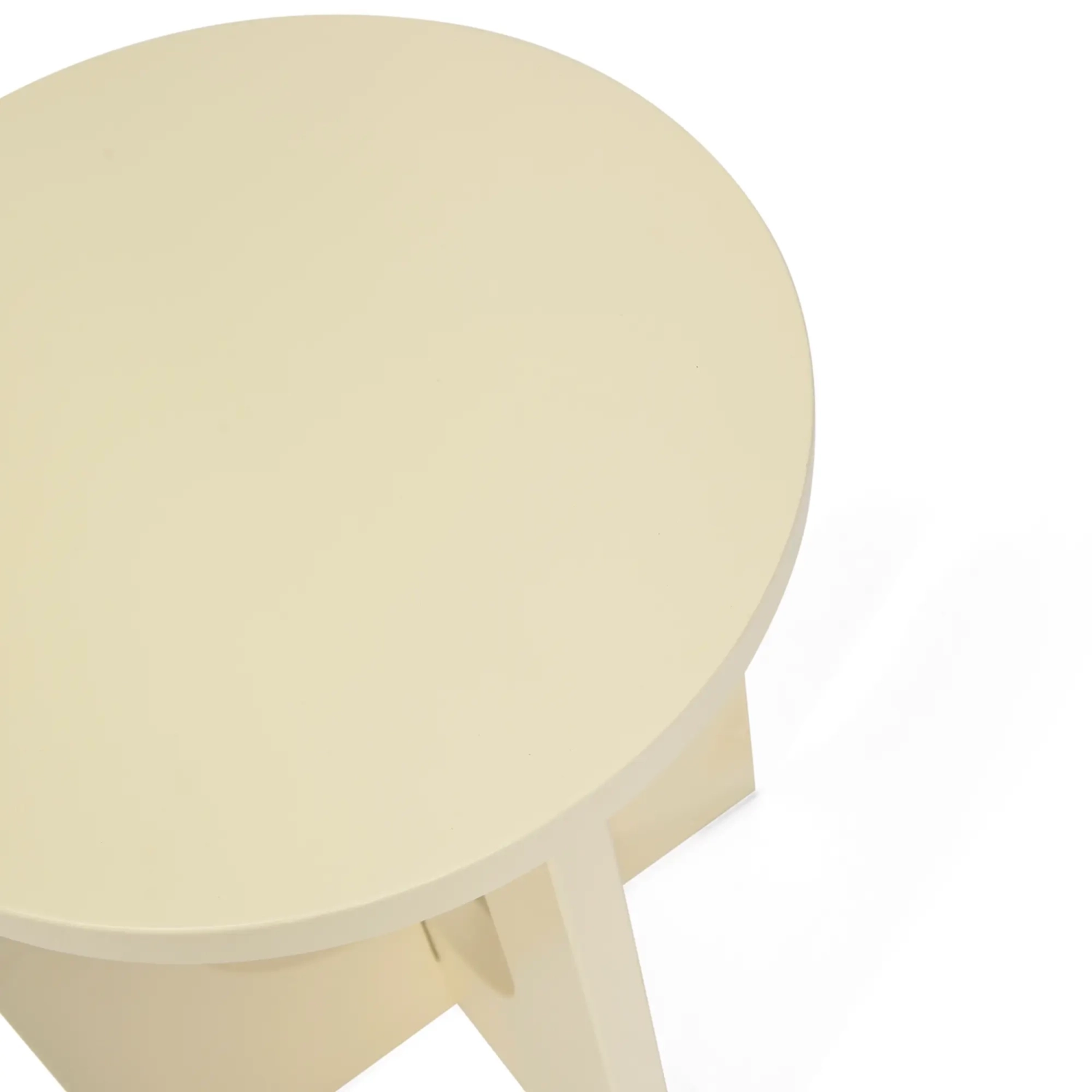 Houten bijzettafel Flop | Rond Gelakt Ontwerp 40 cm
