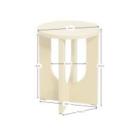 Table d'appoint en bois Flop - rond laqué 40 cm