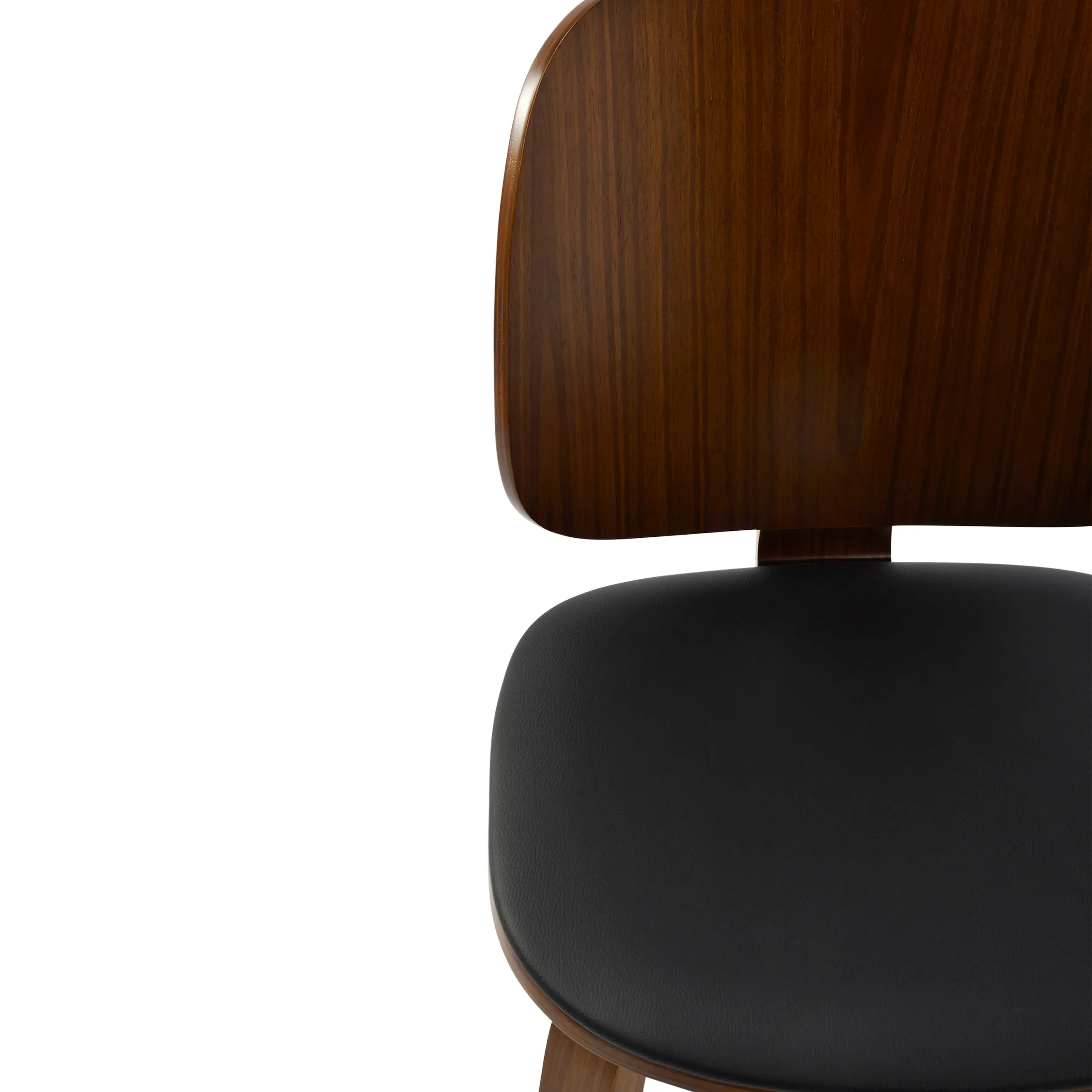 Chair Scandinavian Hut S in walnut with upholstered dining seat