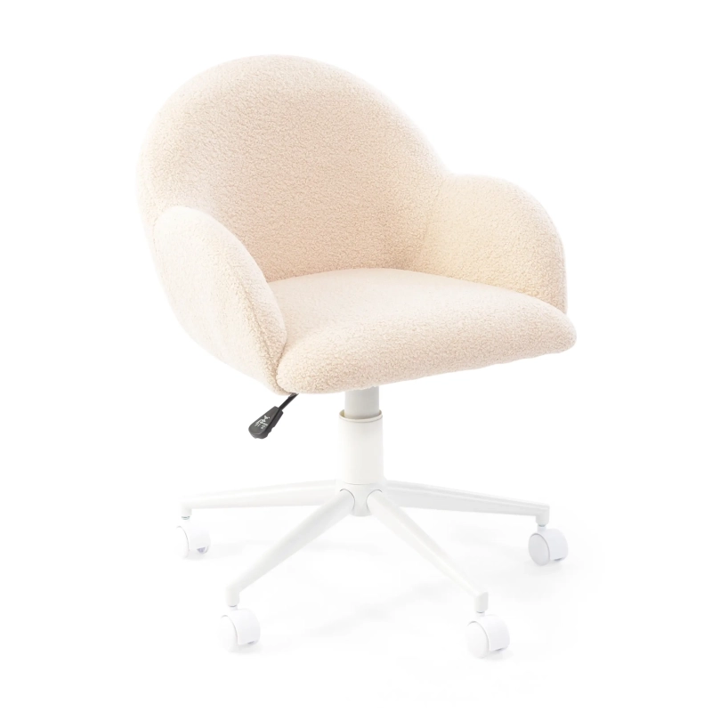 Height-adjustable bouclé office chair - Notorius