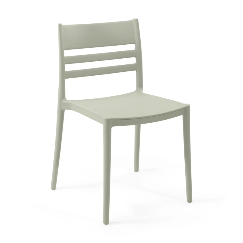 Silla apilable de polipropileno apta para exterior - Creta