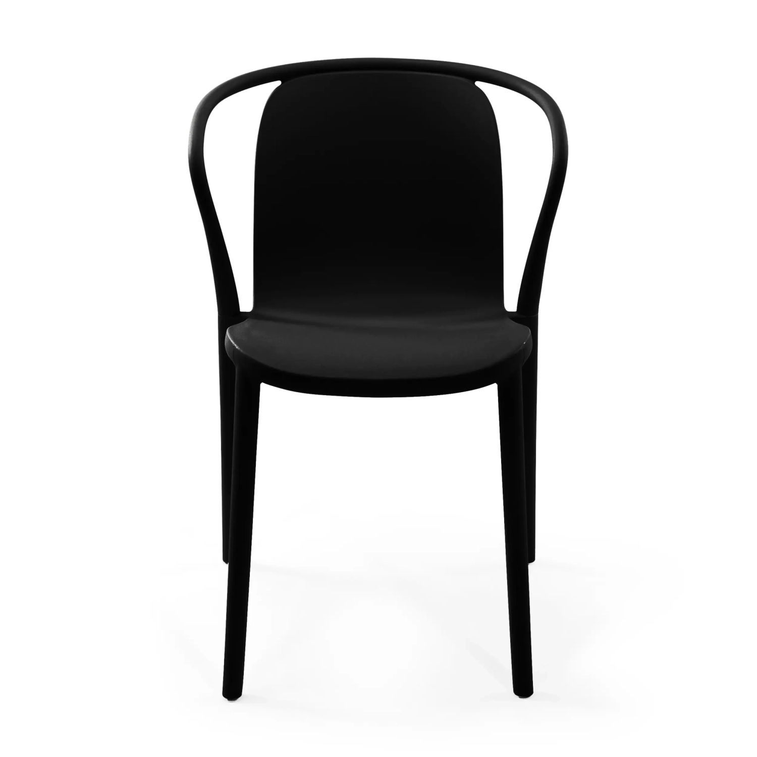 Silla apilable con reposabrazos para interior y exterior - Pierre