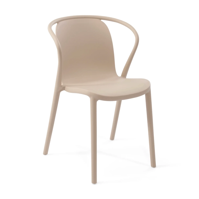 Chaise empilable avec accoudoirs pour l'intérieur et l'extérieur - Pierre