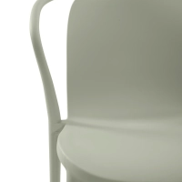 Stacking chair with armrests for indoor and outdoor use - Pierre