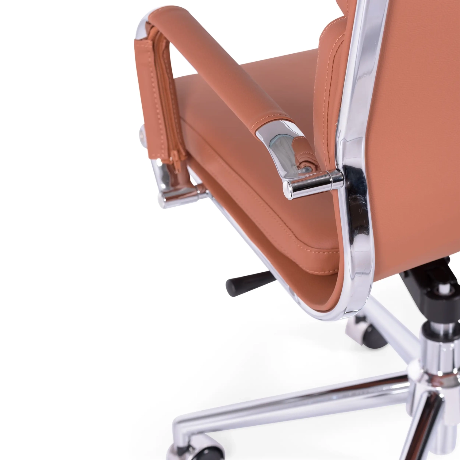 Bürostuhl aus italienischem Leder mit hoher Rückenlehne | Elegantes Design