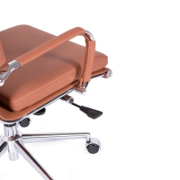 Task Italian Leather Office Chair with High Back | Elegant Design
